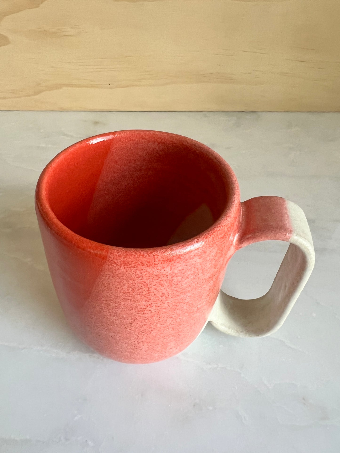 Angled 3 Tone Mug Lobster + Oatmeal