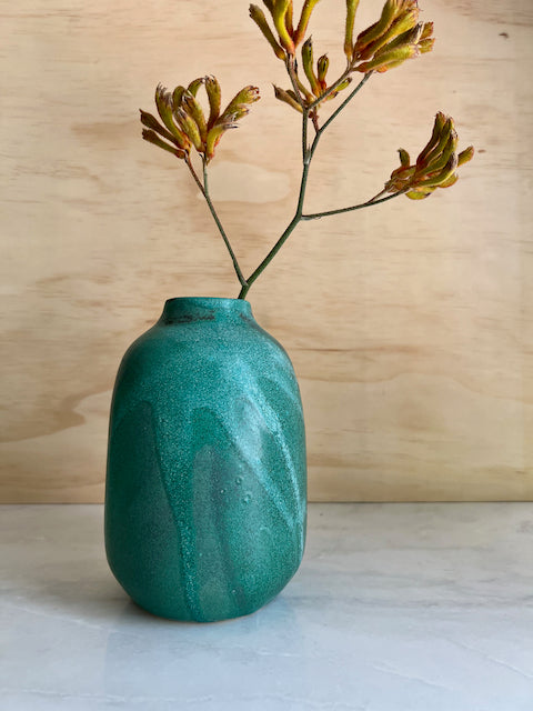 Layered Green Vase