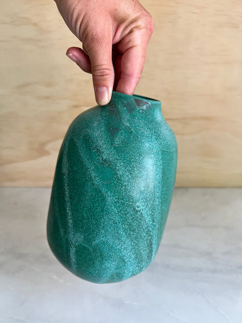 Layered Green Vase